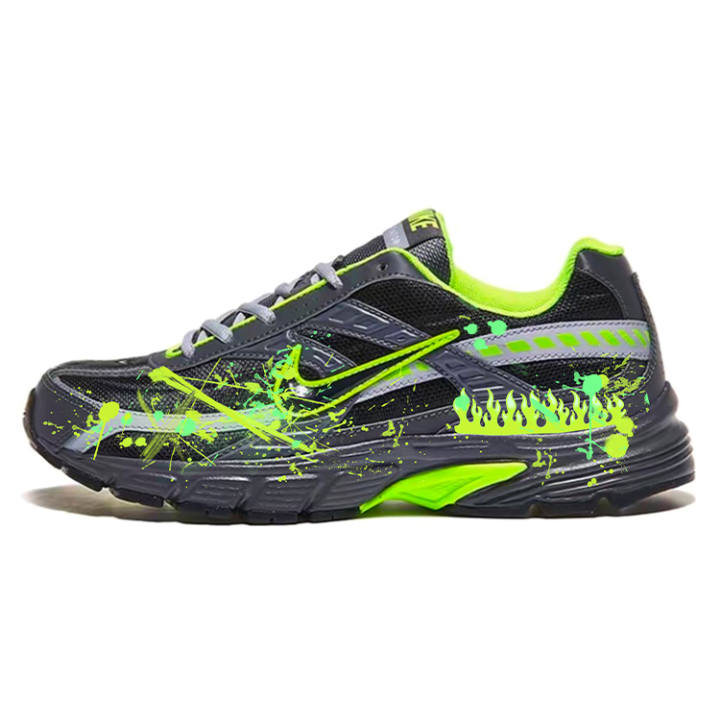 Nike Nike Initiator Slip Resistant, Abrasion Resistant, Breathable Low top Running Shoes Men's Black Gray Green