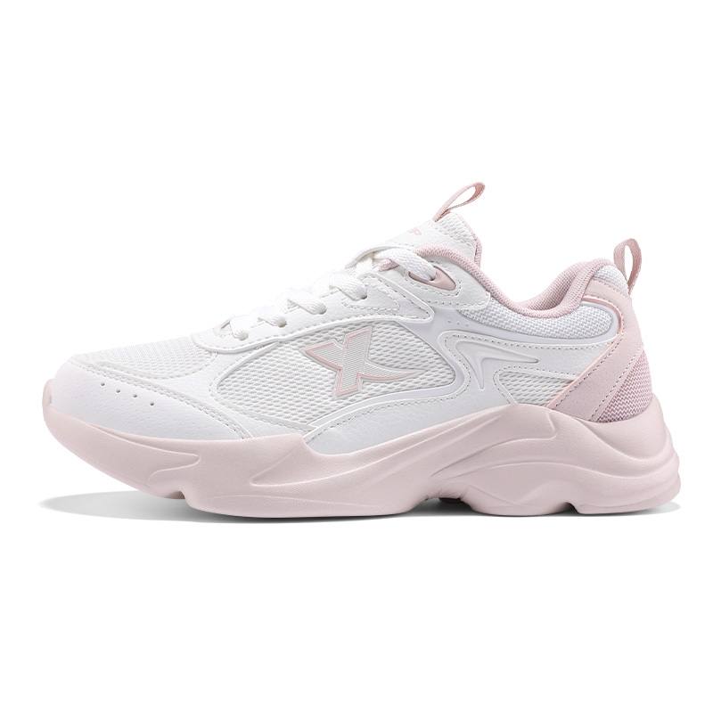 XTEP Hydrogen Wind Technology Breathable And Lightweight Low top Casual Running Shoes Women's White Pink