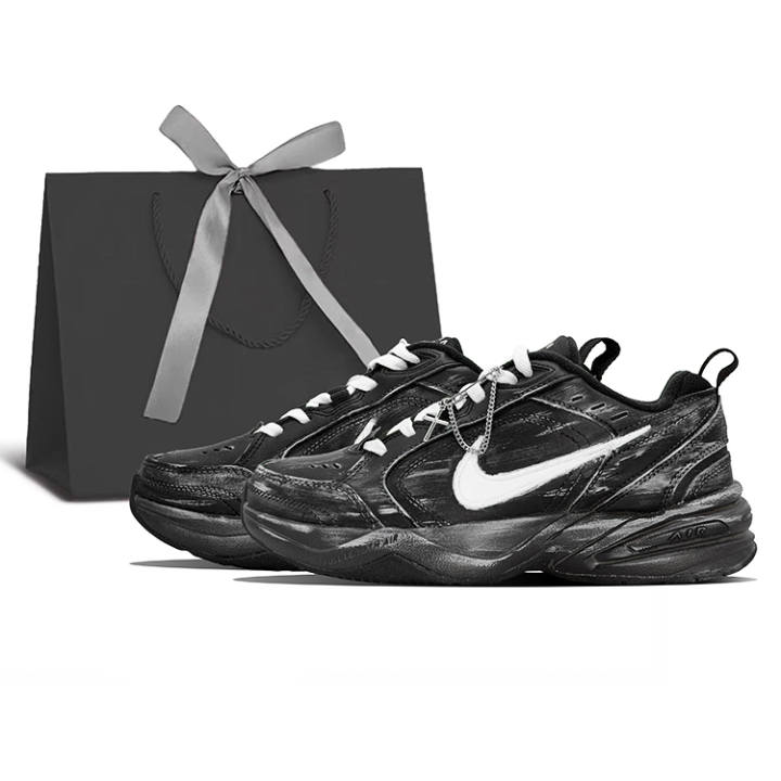 Nike Nike Air Monarch 4 3XL Height Increasing Thermal Low top Chunky Sneakers Unisex Black