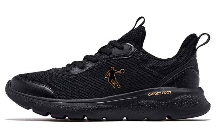 QIAODAN Light Breeze Breathable Low top Running Shoes Men's Black Gold