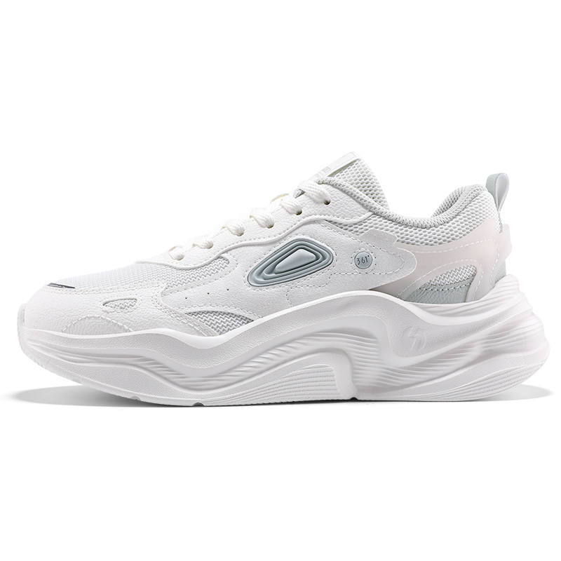 361° Lightweight Coverage Cushioning Low top Sprint Running Shoes Women's White Green