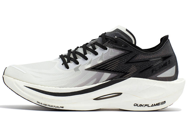 361° Feiran 2 Cushioning Slip Resistant Abrasion Resistant Lightweight Low top Running Shoes Men's White Black