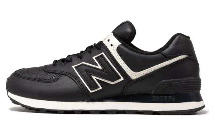 New Balance New Balance NB 574 Sports Abrasion Resistant Breathable Low top Running Shoes Unisex Black White