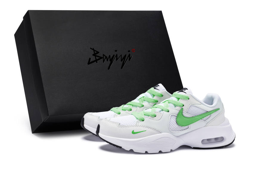 Nike Nike Air Max Fusion Cushioning Slip Resistant Abrasion Resistant Low top Running Shoes Women's White Green