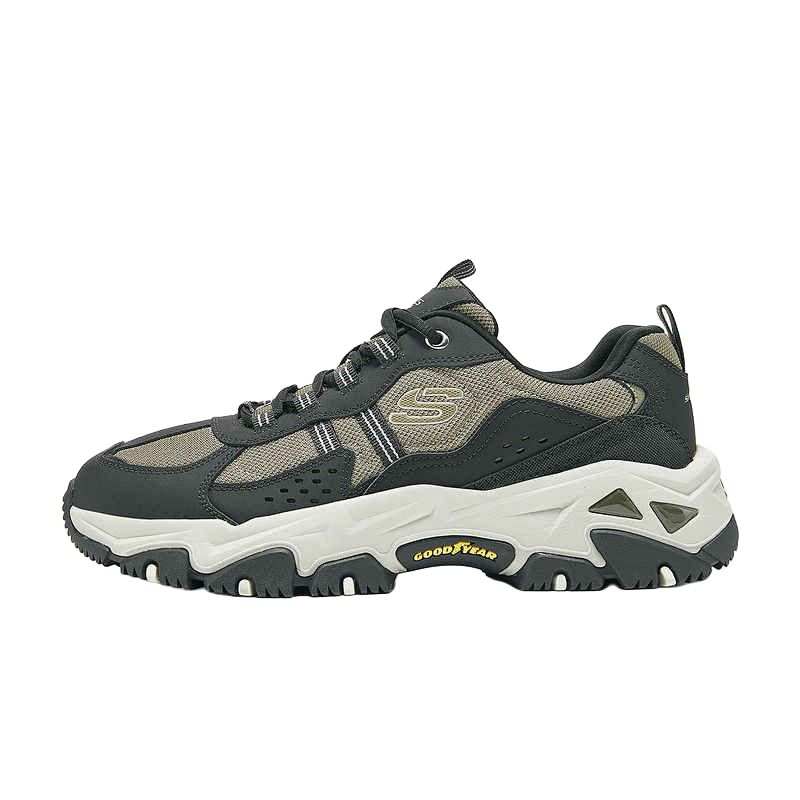 Skechers Abrasion Resistant Breathable Height Increasing Low top Outdoor Shoes Men's Khaki