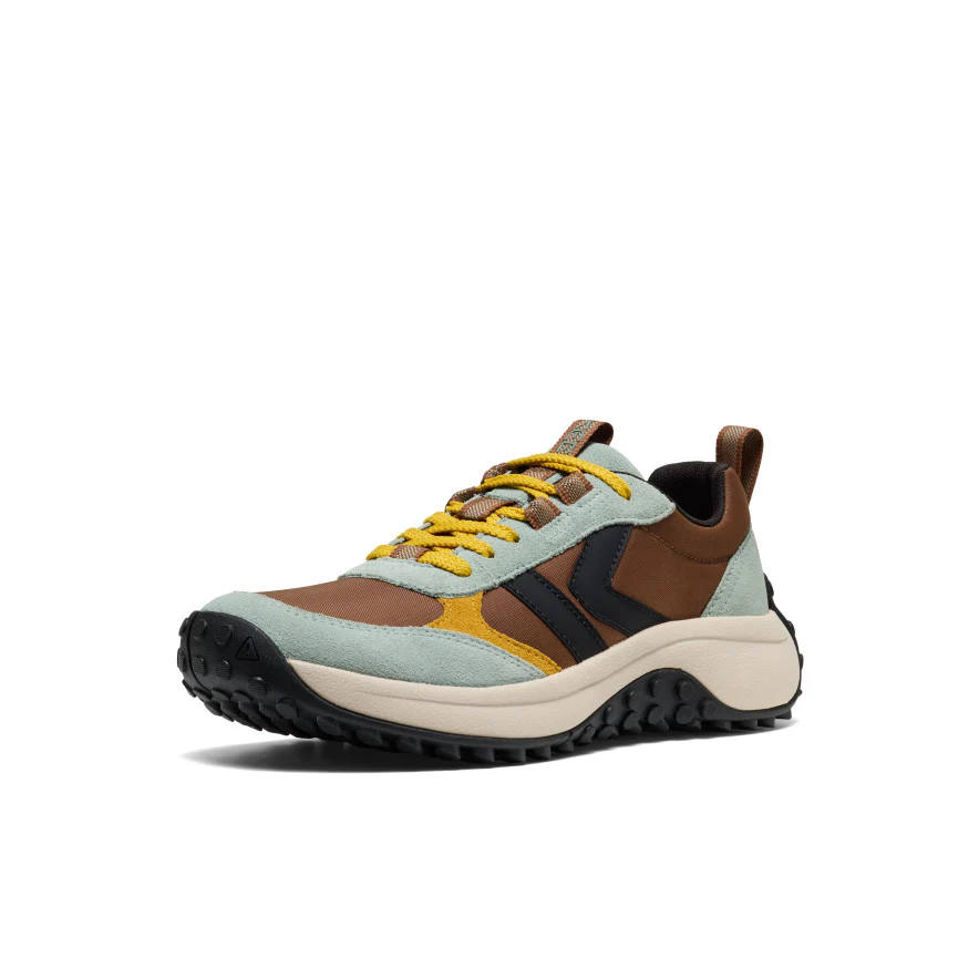 Keen KS86 Mesh, Leather Cushioning Breathable Support Low top Casual Trail Running Shoes Women's Bison Brown