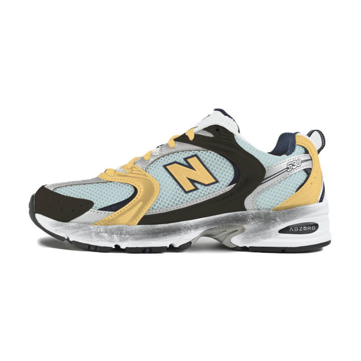 New Balance New Balance NB 530 Mesh, Textile, Artificial Leather Abrasion Resistant Low top Running Shoes Unisex Blue Yellow