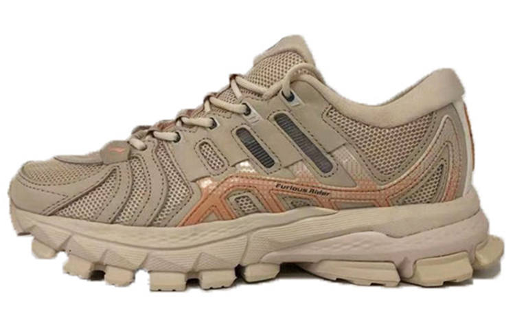Li-Ning Li Ning Cushioning Slip Resistant Abrasion Resistant Low top Running Shoes Men's Khaki