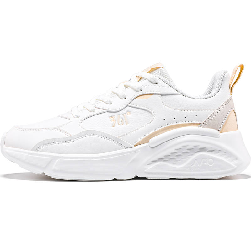 361° Low top Casual Sprint Running Shoes Women's White Orange