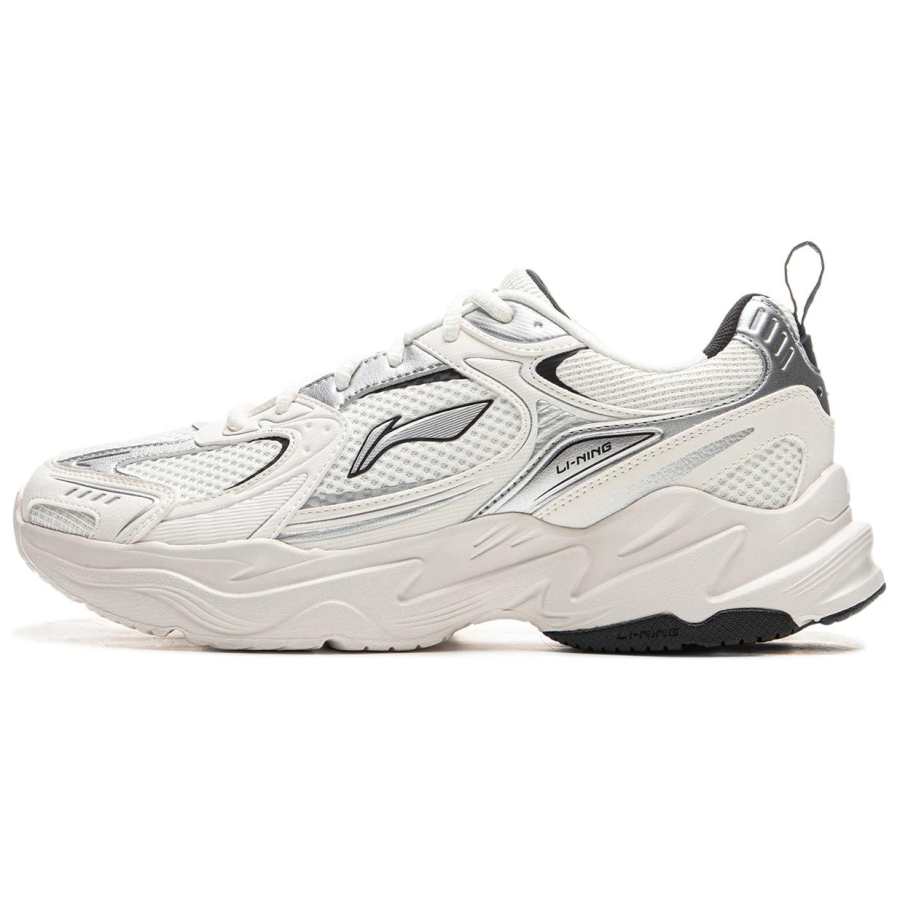 Li-Ning LiNing Meteor 2K Cushioning Anti-Slip And Wear-Resistant Support Low-Top Running Shoes Men's White Silver
