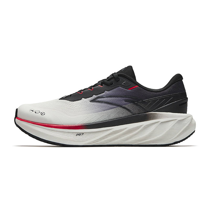 Anta Cushioning Slip Resistant Low top Casual Running Shoes Men's White Black