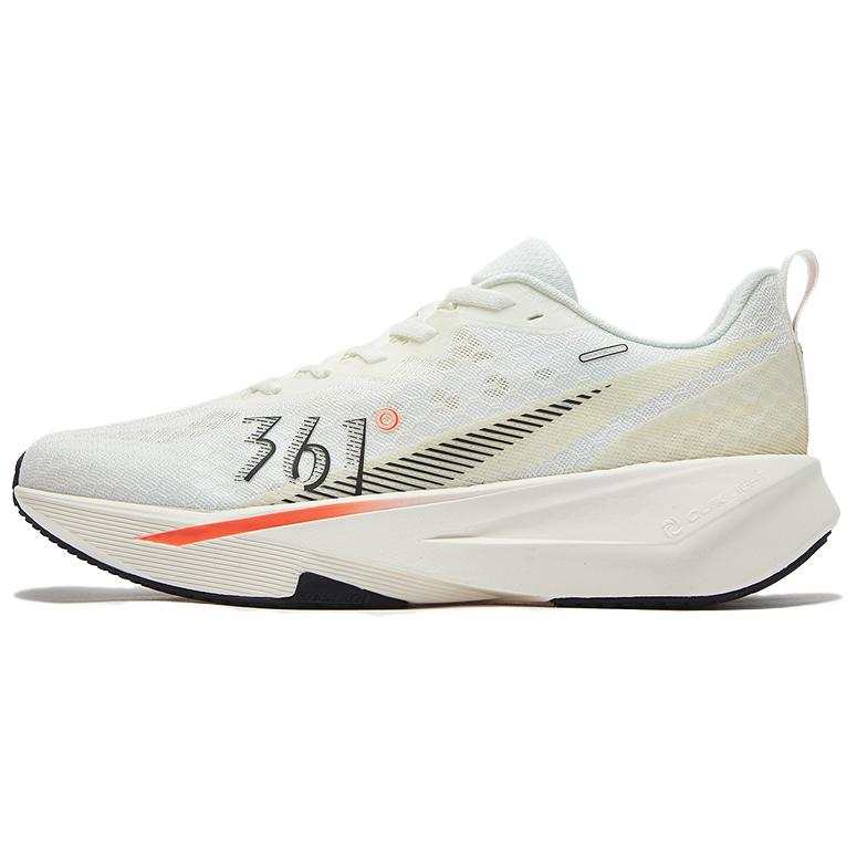 361° Slip Resistant Abrasion Resistant Low top Casual Running Shoes Men's White Orange