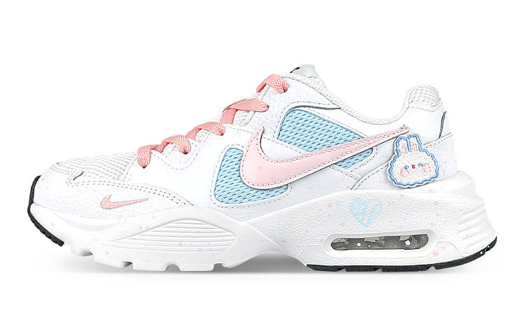Nike Nike Air Max Fusion Cushioning Slip Resistant Abrasion Resistant Low top Air Ma Running Shoes Women's White Pink Blue
