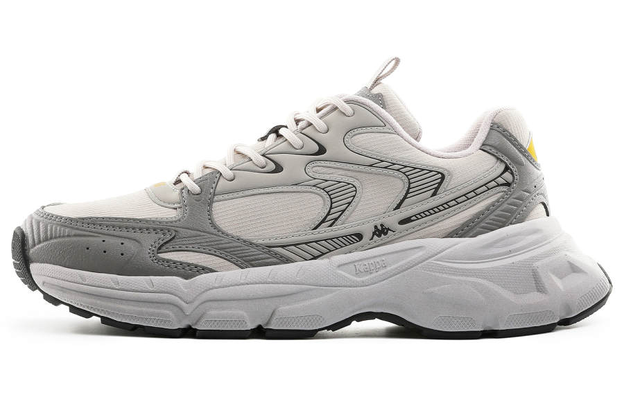 Kappa Slip Resistant, Abrasion Resistant, Breathable Low top Running Shoes Unisex Gray