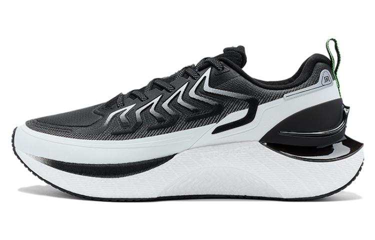 XTEP Wind And Fire 27 Cushioning, Wear Resistant Low top Running Shoes Men's Black Sail White