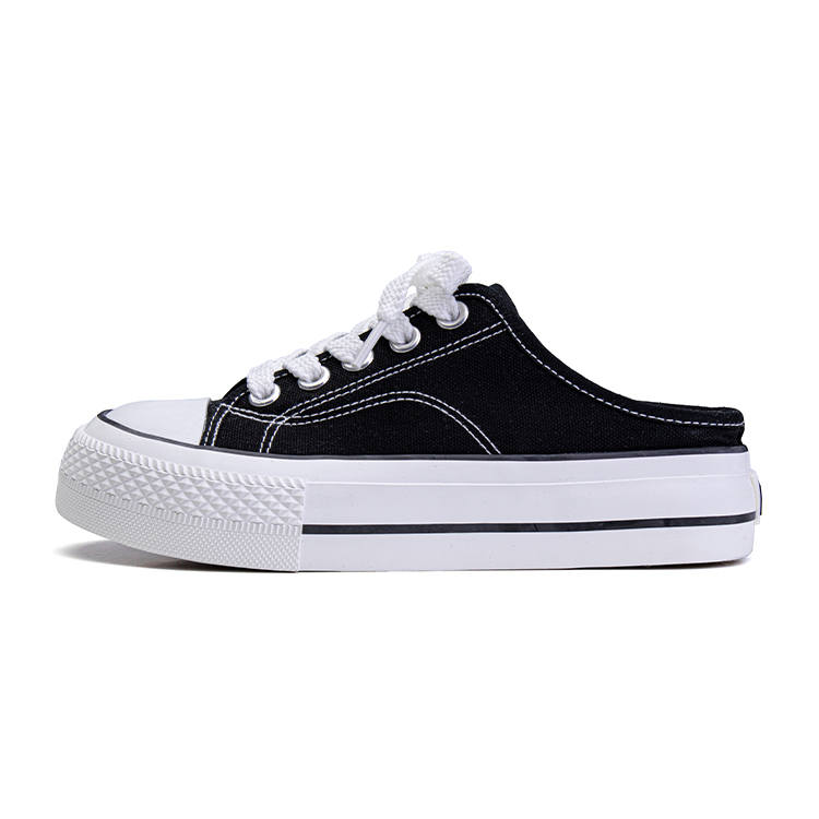 WARRIOR Slip Resistant Mules Canvas Shoes Women's Black