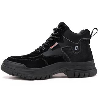 LANOUDUN Impact Resistant And Abrasion Resistant High top Outdoor Shoes Unisex Black