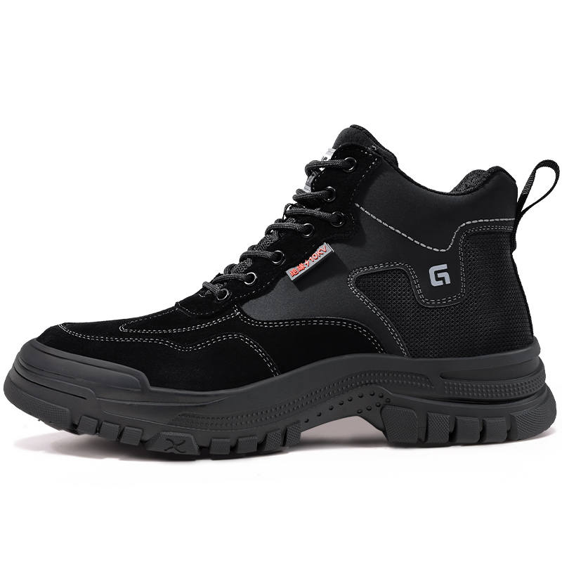 LANOUDUN Impact Resistant And Abrasion Resistant High top Outdoor Shoes Unisex Black