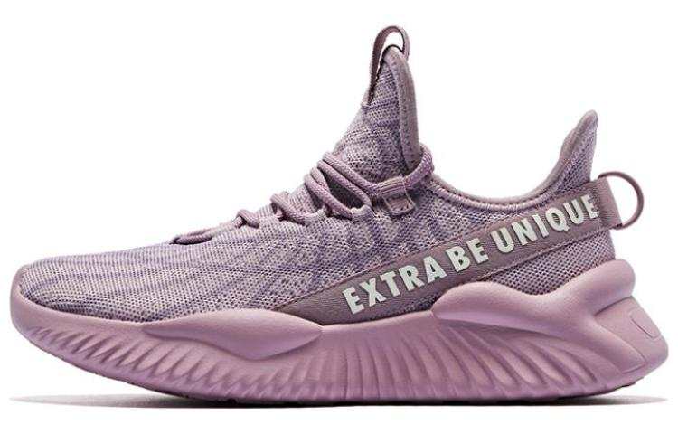 QIAODAN Coverage Textile, Synthetic Leather Low top Running Shoes Women's Lilac Powder