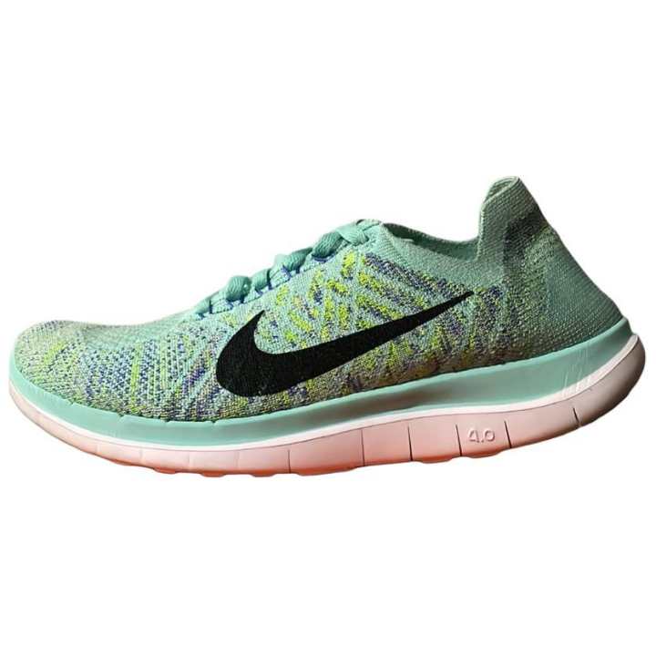 Nike Nike Free RN 4.0 Cushioning Slip Resistant Abrasion Resistant Low top Running Shoes Women's Blue Black