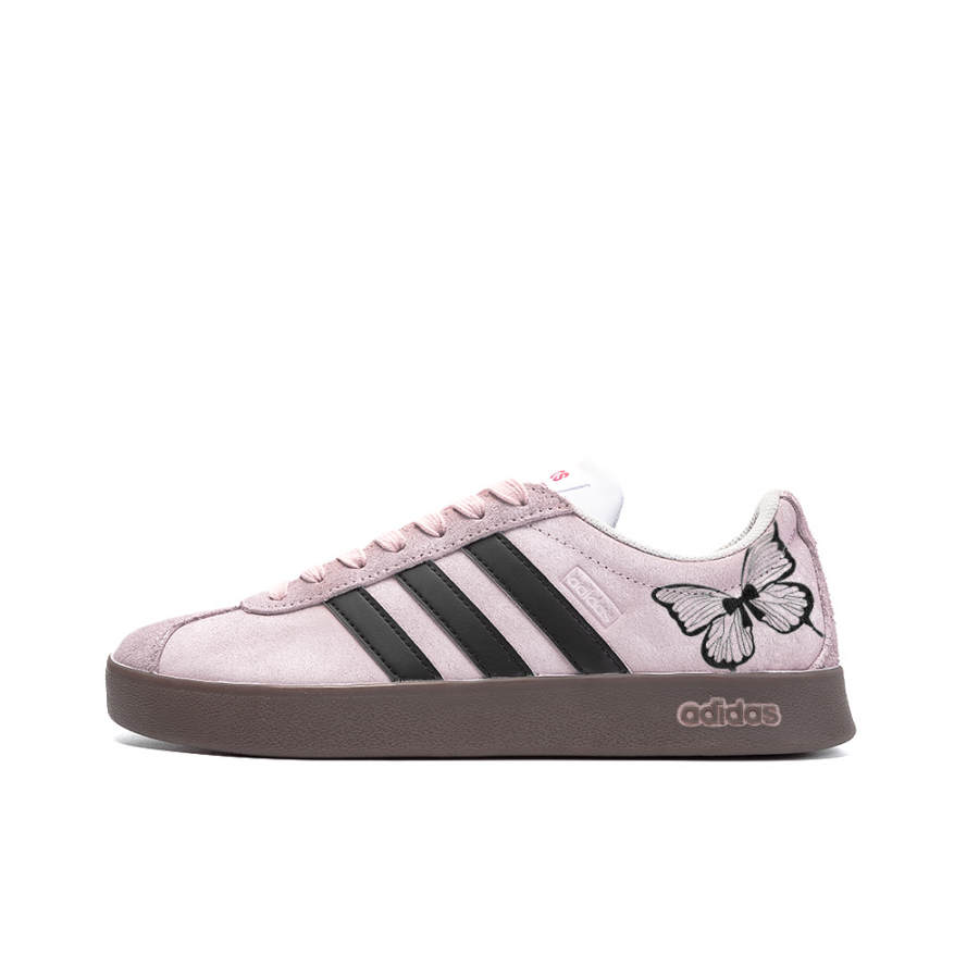 Adidas Neo Vl Court Margaret, Amber Leather Low top Skateboard Shoes Unisex Light Pink