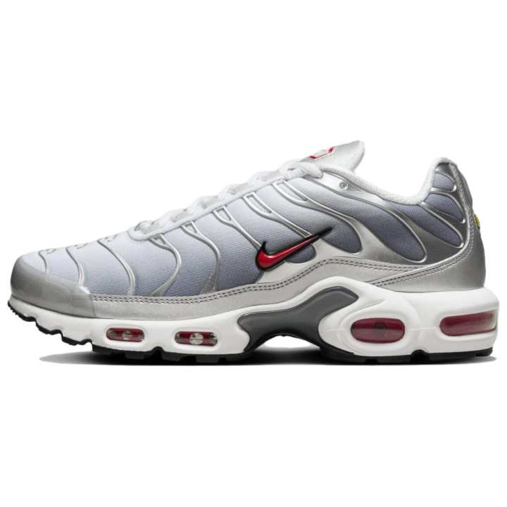 Nike Nike Air Max Plus Abrasion Resistant Low top Casual Running Shoes Unisex Gray Red