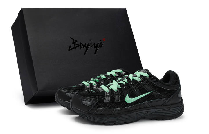 Nike Nike P 6000 Slip Resistant Low top Running Shoes Unisex Black Green