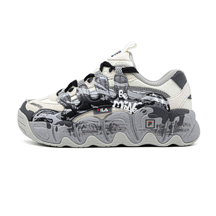 FILA Croissant Abrasion Resistant Breathable Rebound Low top Casual City Commuting Running Shoes Women's Gray