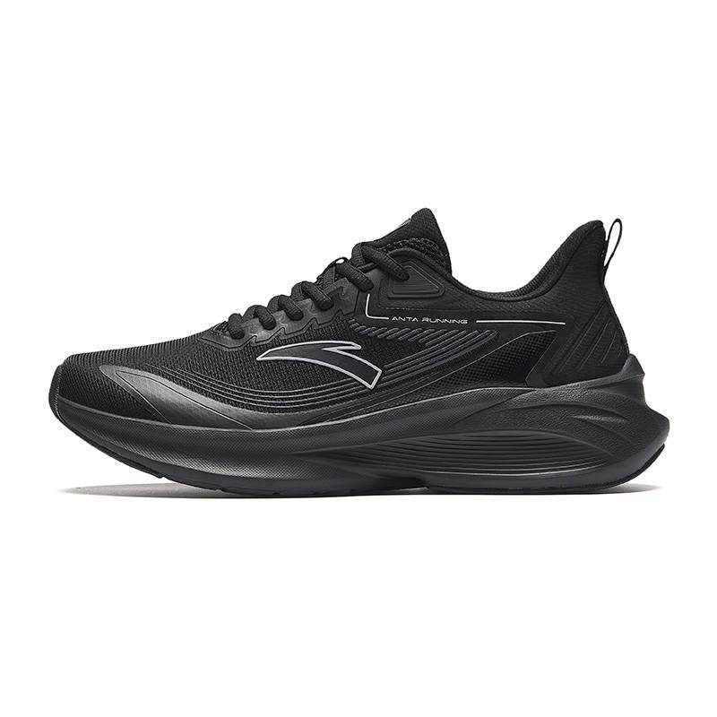 Anta Slip Resistant Abrasion Resistant Low top Running Shoes Men's Black