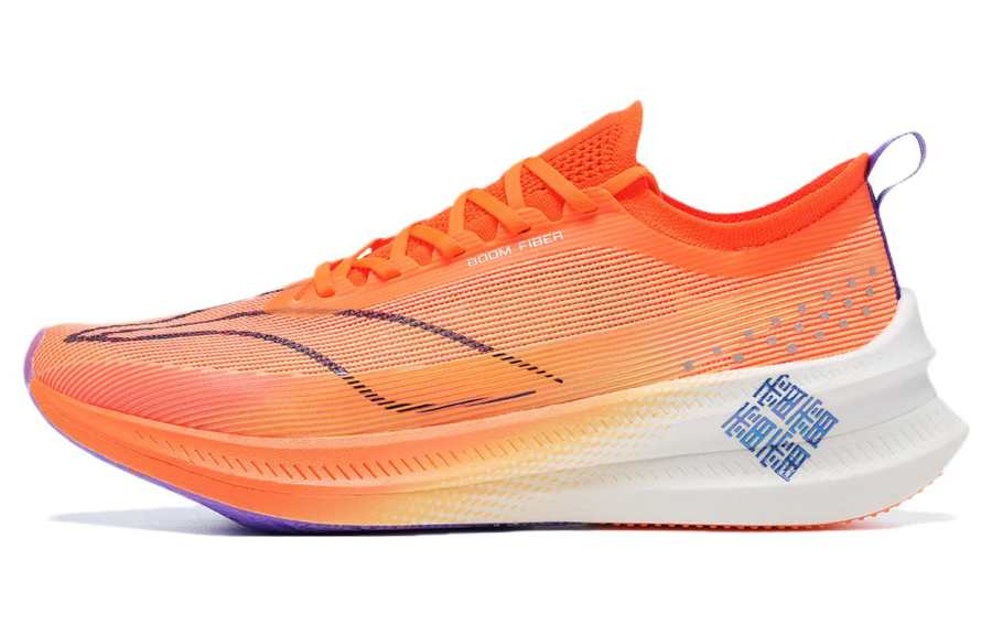 Li-Ning Li Ning Feidian 3 Elite Cushioning Breathable Low top Marathon Running Shoes Unisex Fluorescent Melon Orange
