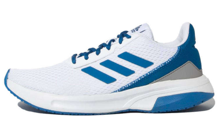 Adidas Adidas Runesy Sports Cushioning Slip Resistant Abrasion Resistant Low top Running Shoes Men's White Blue