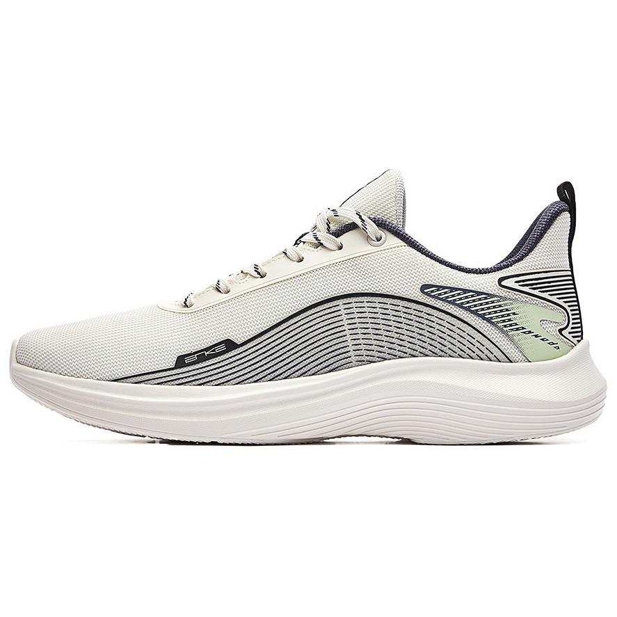 Erke Cushioning, Wear Resistant Low top Casual Running Shoes Men's White