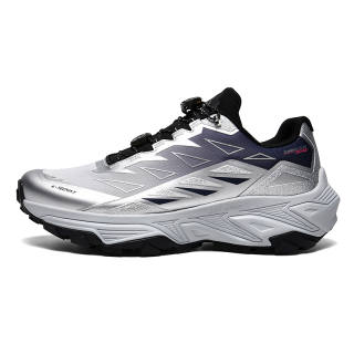 GLUNA Cushioning Slip Resistant Abrasion Resistant Low top Carbon Plate Running Shoes Unisex Silver Purple