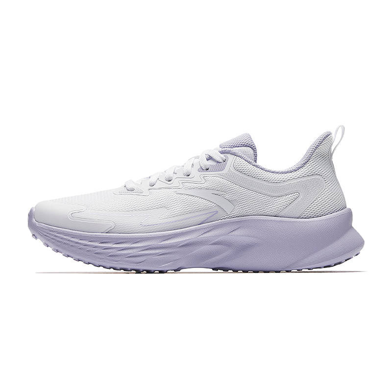 Anta Slip Resistant Breathable Abrasion Resistant Low top Casual Running Shoes Women's White Purple
