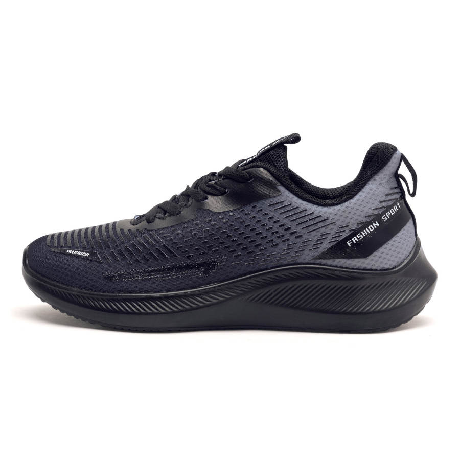 Warrior Cushioning Breathable Lightweight Cushioning Breathable Lightweight Low top Running Shoes Men's Black