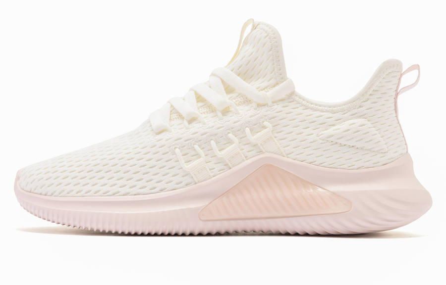 QIAODAN Comfortable Low top Casual Running Shoes Women's Ivory Cloud Pink