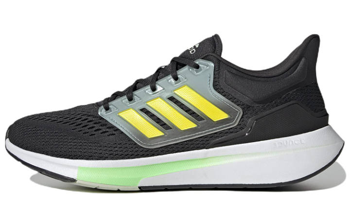 Adidas Adidas EQ21 Run Textile, Mesh Abrasion Resistant Breathable Cushioning Low top Running Shoes Men's Black Yellow
