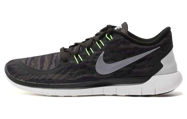 Nike Nike Free 5.0 Print Comfortable Cushioning, Wear Resistant Low top Running Shoes Men's Black