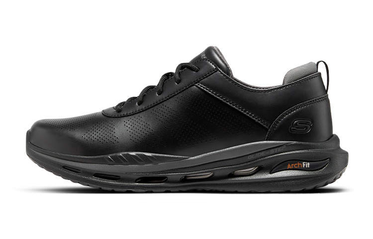 Skechers Arch Fit Skechers Artificial Leather Men's Casual Shoes Men's Black