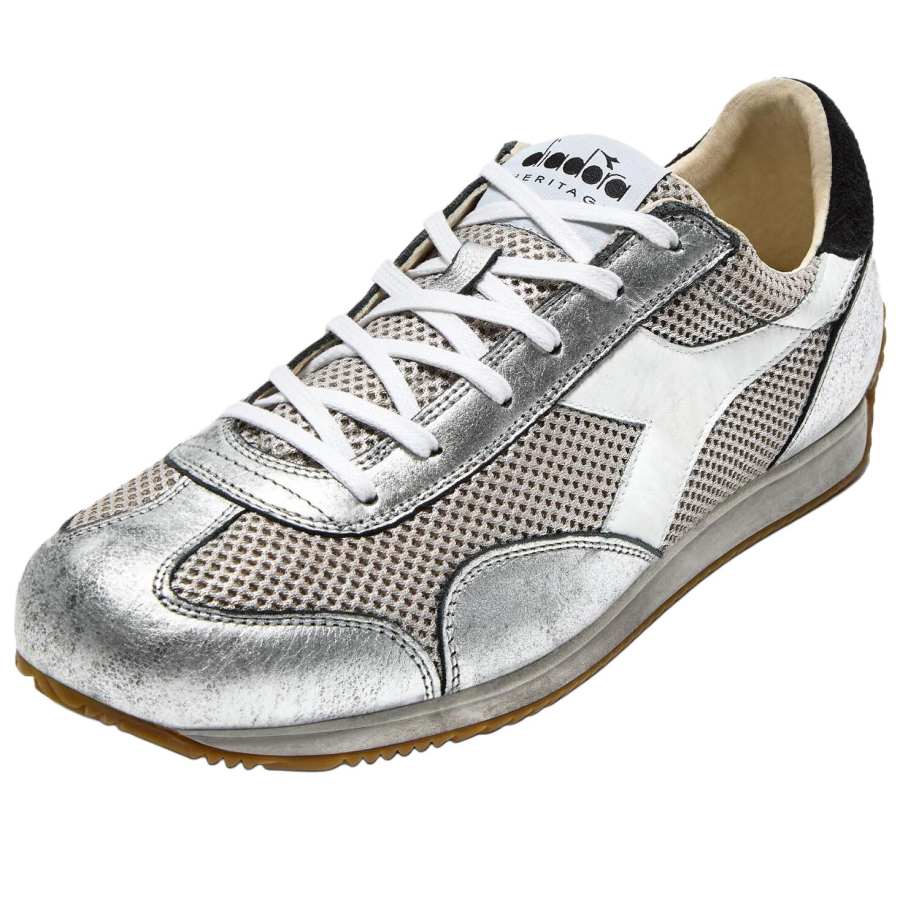 Diadora Slip Resistant Abrasion Resistant Low top Casual Running Shoes Women's Silver