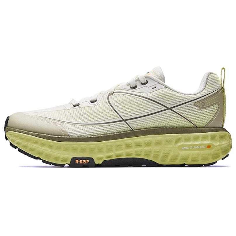 Anta Breathable And Slip Resistant Low top Casual Running Shoes Men's White Green