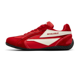 SENGUOGUO Cushioning Slip Resistant Cushioning Slip Resistant Low top German Army Trainers Women's Red
