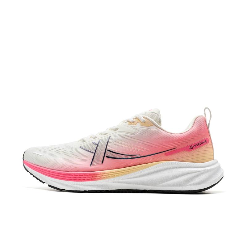 XTEP XTEP Thin Sole Cilantro Low top Training Running Shoes Men's White Pink