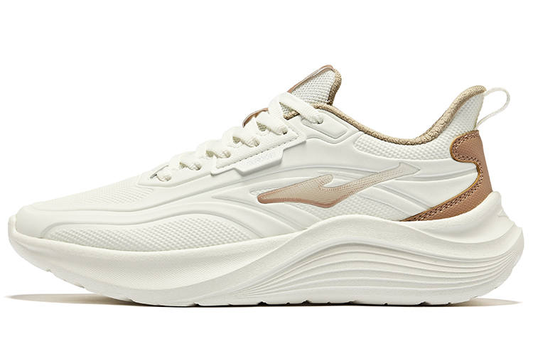 Erke Mingyu 2 Cushioning, Wear Resistant Low top Running Shoes Women's Microcrystal White Elk Brown