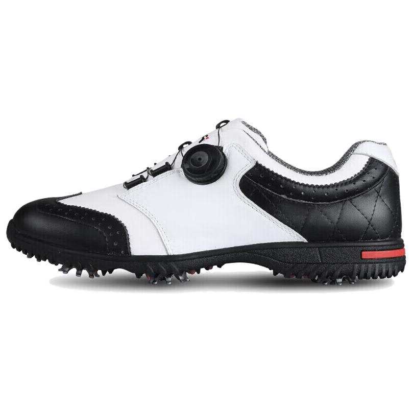 PGM Leather Slip Resistant Abrasion Resistant Low top Golf Shoes Men's White Black