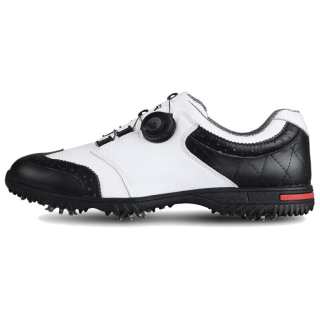 PGM Leather Slip Resistant Abrasion Resistant Low top Golf Shoes Men's White Black
