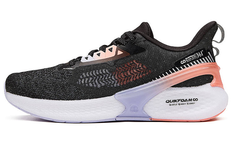 361° Flying Wing Mesh Breathable Low top Running Shoes Women's Black Pink
