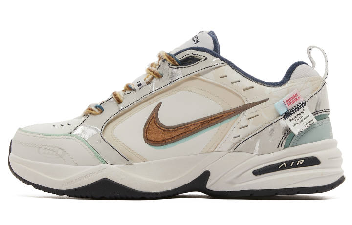 Nike Nike Air Monarch 4 Slip Resistant Abrasion Resistant Low top Chunky Sneakers Unisex White Gray