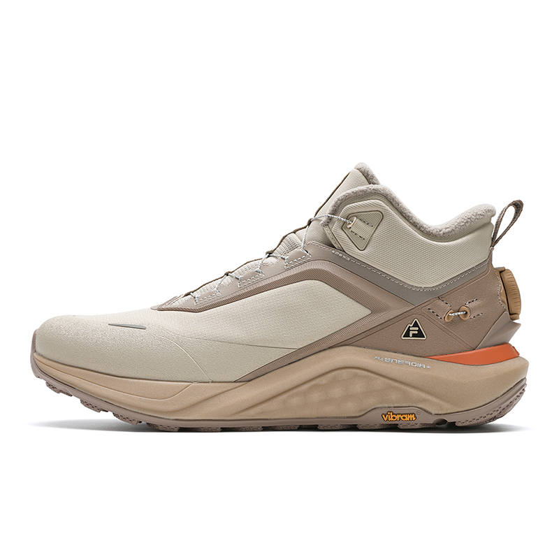 FILA BOA WOLF Cushioning Abrasion Resistant Cushioning, Wear Resistant Mid top Outdoor Shoes Men's Oyster Gray