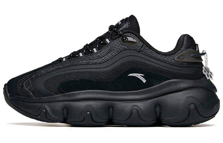 Anta Life Collection Cushioning Slip Resistant Abrasion Resistant Low top Chunky Sneakers Women's Black